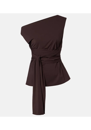 Rohe One-shoulder jersey wrap top
