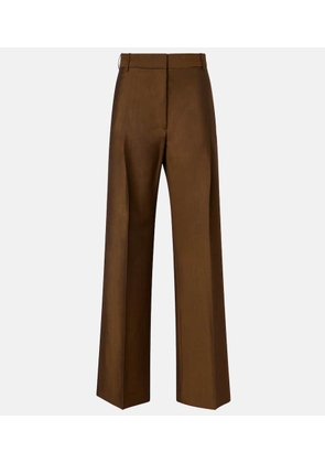 Rohe High-rise wool and mohair wide-leg pants