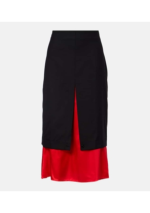 Rohe Layered wool midi skirt