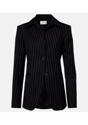 Sportmax Rive striped wool-blend gabardine blazer