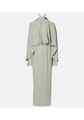 Taller Marmo Cyclades embellished crepe cady gown