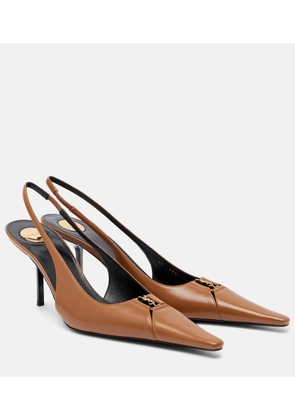Saint Laurent Babylone Breteuil leather slingback pumps