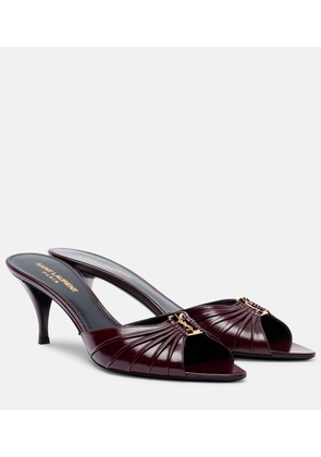Saint Laurent Babylone Cassandre 60 leather mules