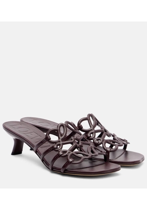 Loewe Petal Anagram 45 leather mules