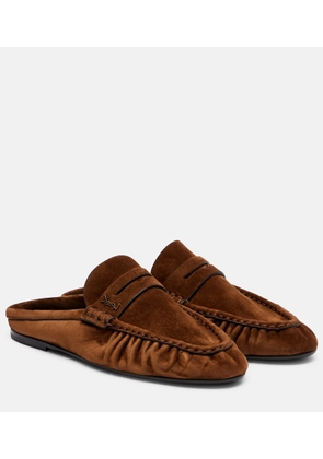 Saint Laurent Le Loafer suede mules