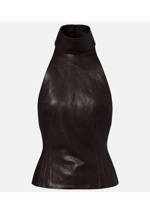 Magda Butrym Halterneck leather top