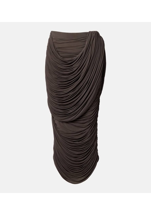 Magda Butrym Draped jersey midi skirt