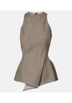 Magda Butrym Asymmetric peplum wool top