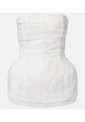 Magda Butrym Scalloped cotton-blend bandeau top