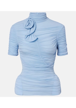 Magda Butrym Floral-applique ruched top