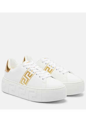 Versace Greca embroidered sneakers