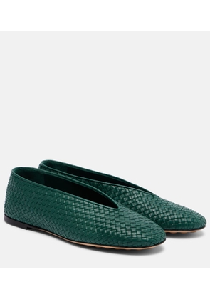 Bottega Veneta Rosa Intrecciato leather ballet flats