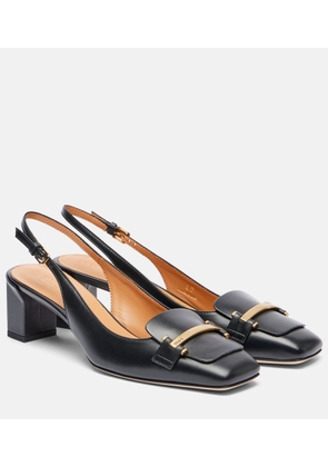 Tod's 50 leather slingback pumps