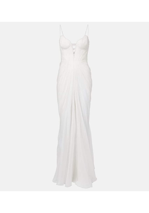 Maria Lucia Hohan Cecilia draped silk muslin gown