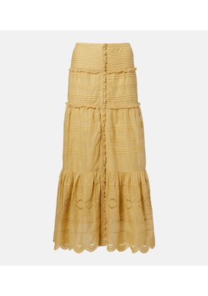 Marant Etoile Paoline tiered cotton maxi skirt