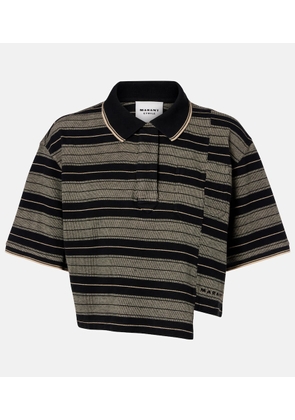 Marant Etoile Isalyne striped cotton polo shirt