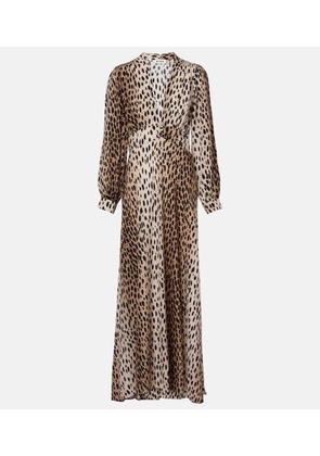 Rixo Emory printed silk maxi dress