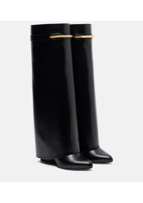 Givenchy Shark 95 leather knee-high boots