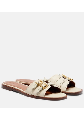 Zimmermann Goldie leather slides