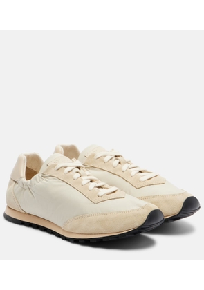 Le Monde Beryl Slim Runner suede-trimmed sneakers
