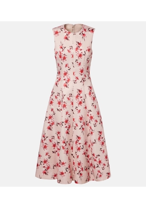 Emilia Wickstead Mara floral faille taffeta midi dress