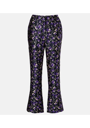 La DoubleJ 24/7 Honeysuckle jacquard straight pants
