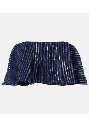 Adriana Degreas Sequined cropped top