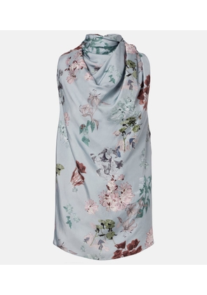 Altuzarra Sleary floral draped silk top