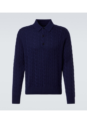 Arch4 Cable-knit cashmere polo sweater