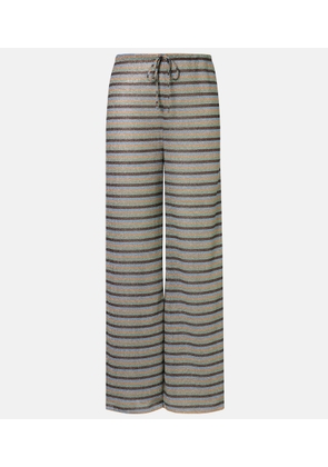 Oseree Lumiere striped wide-leg pants