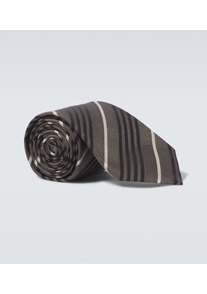 Saint Laurent Striped silk tie