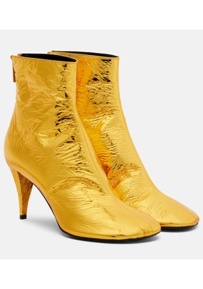 Proenza Schouler Glove metallic leather ankle boots