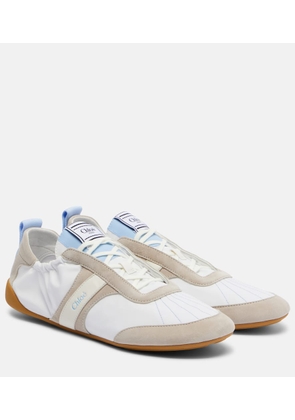 Chloe Chloe Kick suede-trimmed sneakers