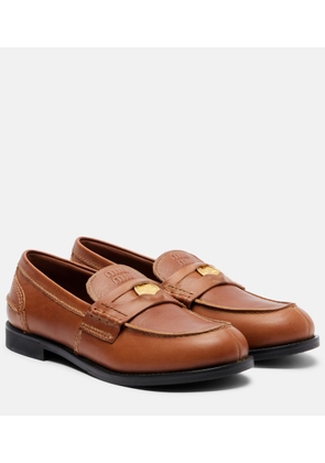 Miu Miu Leather penny loafers
