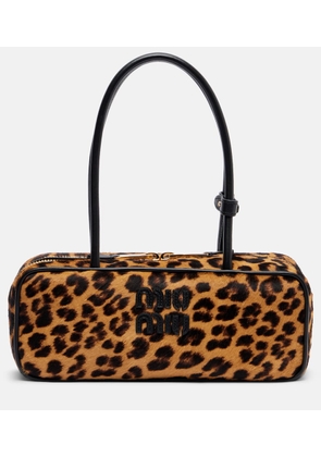 Miu Miu Leopard-print calf hair shoulder bag