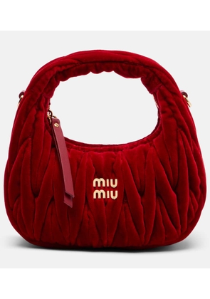 Miu Miu Wander Mini velvet top-handle bag