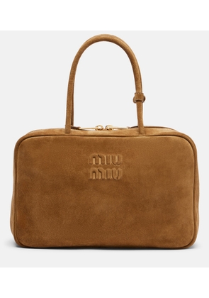 Miu Miu Beau Large suede top-handle bag