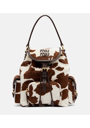 Miu Miu Cow-print calf hair backpack
