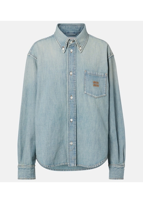 Miu Miu Logo chambray shirt