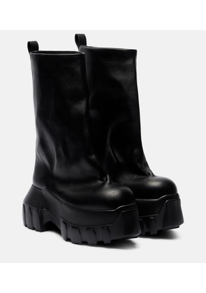 Rick Owens Mega Tractor leather mid-calf boots