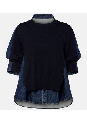 Sacai Layered denim shirt