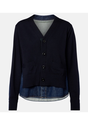 Sacai Cotton-blend cardigan