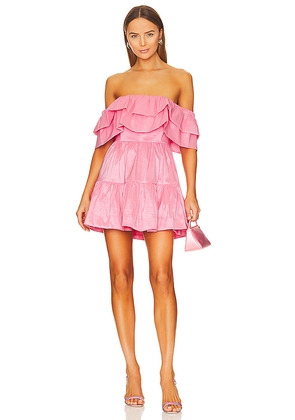 Aureta. Lyla Mini Dress in Pink. Size XS. Also in L.