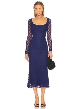 Bardot Adoni Midi Dress in Navy. Size 8. Also in 10.
