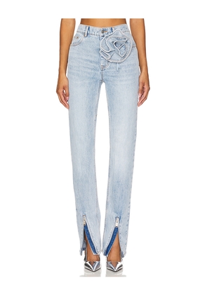 AREA Skinny Leg Jeans in Denim-Light. Size 24. Also in 27.