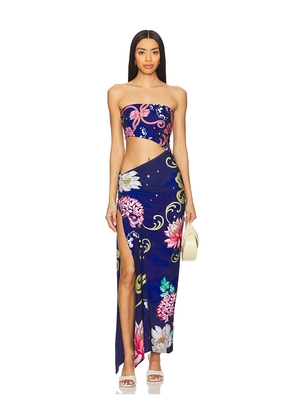 Agua Bendita x REVOLVE Gwen Maxi Dress in Royal. Size M. Also in S, XS.