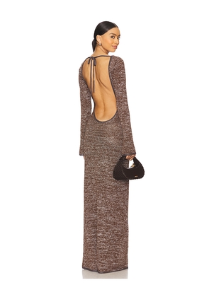 ASTA RESORT Fiona Keyhole Dress in Brown. Size M. Also in S.