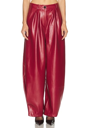 Rowen Rose Wide Leg Trouser in Bordeaux - Wine. Size 40 (also in ).