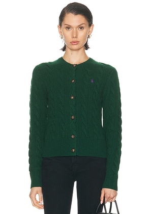 Polo Ralph Lauren Crewneck Cardigan in Castleton Green - Dark Green. Size S (also in XL).