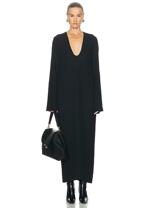 Toteme Bell-Sleeve Dress in Black - Black. Size 38 (also in ).